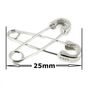One Pair Of 925 Sterling Silver Safety Pin Earrings, thumbnail 4 of 5