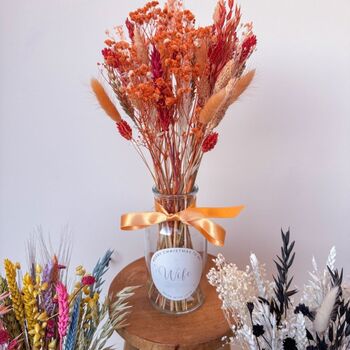 Colourful Dried Flower Vase Gift For Girlfriend, 3 of 5