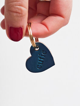 Cutie Leather Heart Keyring, 5 of 7