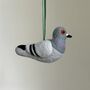 London Pigeon 100% Wool Tree Decoration, thumbnail 1 of 6