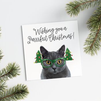 Personalised Pet 'Funny Christmas Glasses' Christmas Card, 4 of 10