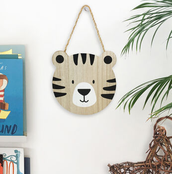 Children's Wooden Animal Face Hanging Plaques, 5 of 9