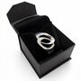 Interlocking Solid Silver Circles Bangle, thumbnail 7 of 10