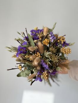Purple Yellow Meadow Dried Bouquet, 3 of 7