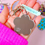 Green And Orange, Leopard Print Mirror Keyring, thumbnail 2 of 8