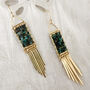 Peace Crystal Chrysocalla Statement Earrings, thumbnail 5 of 8