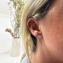 Silver Scallop Shell Earrings, thumbnail 3 of 7