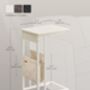 C Shaped Side Table With Fabric Storage And Castors, thumbnail 8 of 10