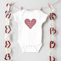 Personalised 1st Valentines Babygrow, thumbnail 2 of 5