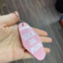 Personalised Custom Text Motel Keychain Keyring, thumbnail 7 of 10