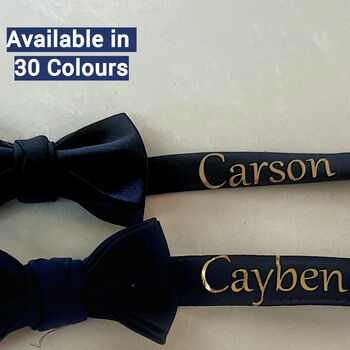 30 Colours Personalised Child Bow Tie Wedding Page Boy, 2 of 12