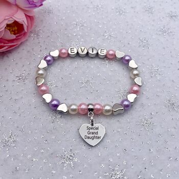 Personalised Granddaughter Bracelet. Granddaughter Gift, 2 of 12