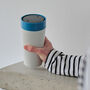 Circular Leakproof And Lockable Reusable Cup 12oz Blue, thumbnail 1 of 8