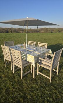 The Amalfi Lemon Outdoor Tablecloth With Parasol Hole, 5 of 6