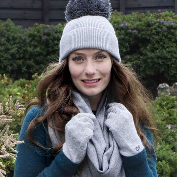 Cashmere Gloves, Hat And Scarf Personalised Gift Set, 4 of 10