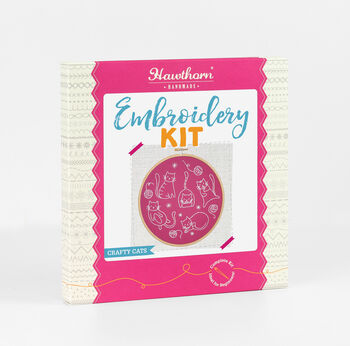 Crafty Cats Embroidery Kit, 2 of 7
