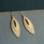 Victorian Brocade Gold Drop Earrings, thumbnail 2 of 7