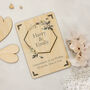 Personalised Wooden Wedding Or Engagement Card, thumbnail 4 of 5
