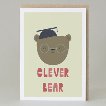 'Clever Bear' Graduation Card, 3 of 4