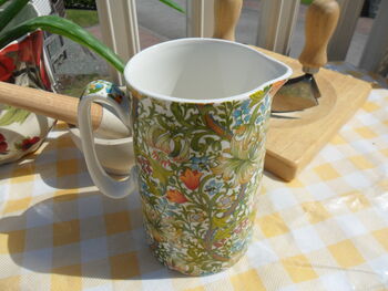 Medium China Jug In Golden Lily Design, 8 of 9