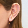 Zig Zag Gold Plated Silver Single Ear Cuff Earring, thumbnail 7 of 9