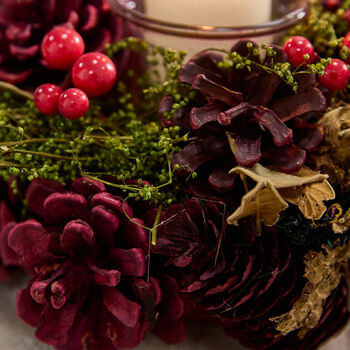 Two Winter Meadow Wreath Candle Holders, 4 of 5