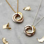 Personalised Mixed Gold Mini Russian Ring Necklace, thumbnail 8 of 12