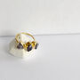 Iolite Trio 18k Gold Vermeil Plated Ring, thumbnail 1 of 6
