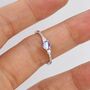 Sterling Silver Simulated Moonstone Cz Ring, thumbnail 5 of 11