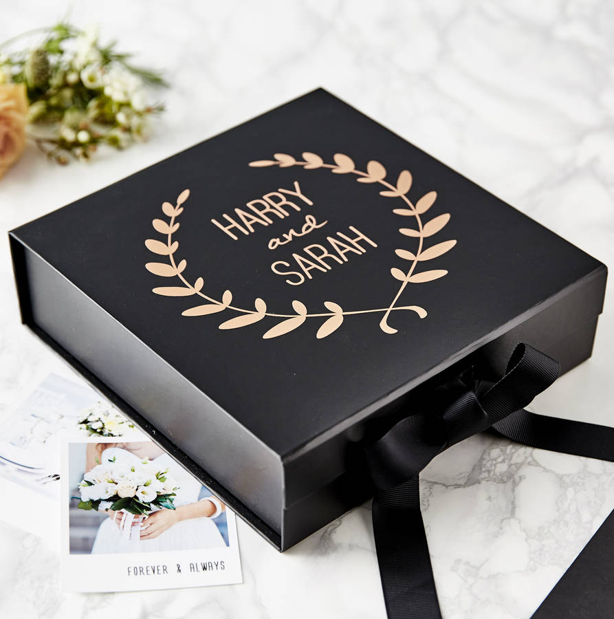 Personalised Wedding Wreath Keepsake Box By Sophia Victoria Joy