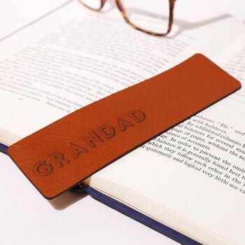 Personalised Name Leather Bookmark, 4 of 6