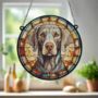 Weimaraner Stained Glass Effect Suncatcher, thumbnail 5 of 6