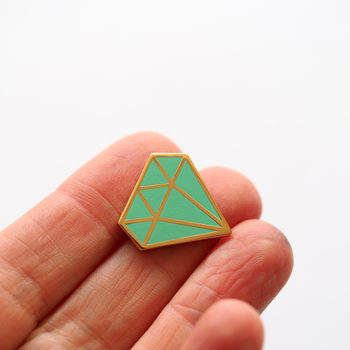 Diamond Enamel Pin Badge By Rock Cakes | notonthehighstreet.com