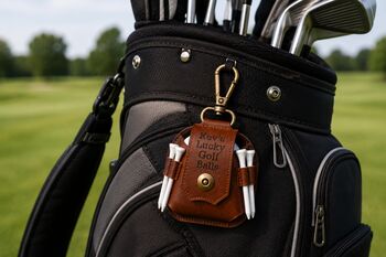Personalised Golf Ball And Tee Holder Pouch, 5 of 6