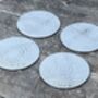Set Of Four Silver Tone Hammered Coasters, thumbnail 1 of 3
