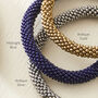 Fair Trade Handmade Glass Bead Knot Tube Bracelet, thumbnail 6 of 7