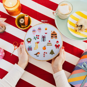 Colourful Christmas Cross Stitch Kit, 8 of 8