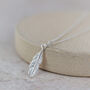 Sterling Silver Small Feather Pendant, thumbnail 1 of 3