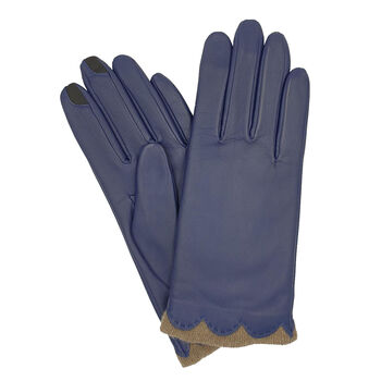 Beatrice. Women's Leather Touchscreen Gloves, 11 of 12