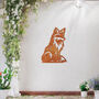 Sitting Fox Metal Wall Art For Garden And Interior Decor Gift, thumbnail 1 of 10