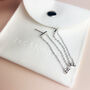 Sterling Silver Double Chain Loop Stud Earrings, thumbnail 5 of 6