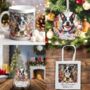Personalised Boston Terrier In Christmas Lights, thumbnail 1 of 9