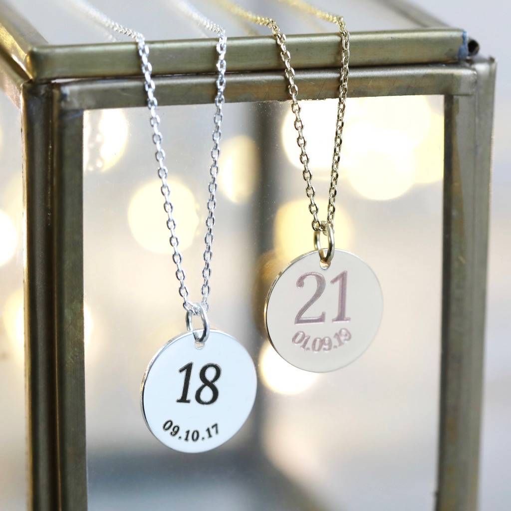 Personalised Birthday Pendant Necklace By Lisa Angel