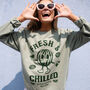 Fresh And Chilled Women's Watermelon Sweatshirt, thumbnail 1 of 3
