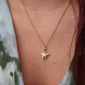 18ct Gold Flying Pig Charm Necklace, 3 of 6
