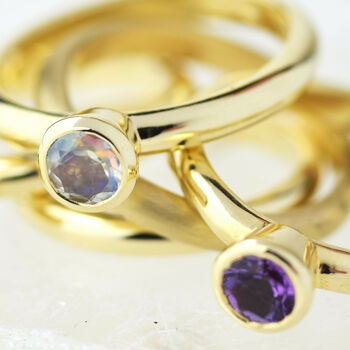 Solid Gold February Birthstone Amethyst Ring By Alison Moore Designs ...