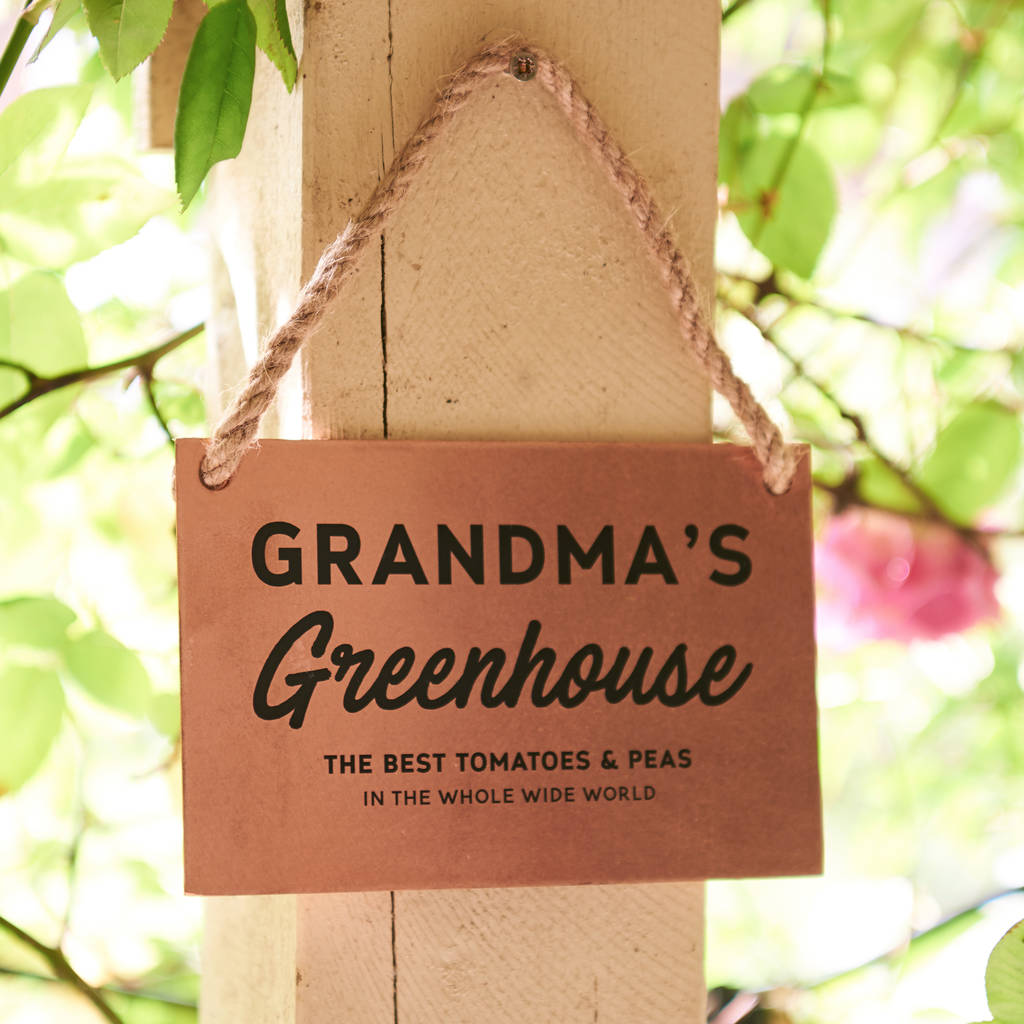Personalised Greenhouse Copper And Rope Garden Sign