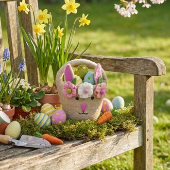 Handmade Felt Eggcellent Easter Buckets Decoration, 2 of 5