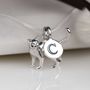 Personalised Solid Silver Cat Necklace, thumbnail 3 of 5
