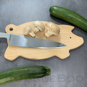 Personalised Pig Shaped Chopping Board, 4 of 5